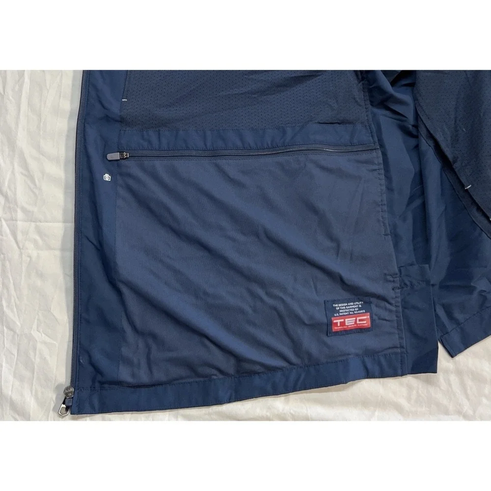 Scottevest Vest Mens 3XL Tall Blue RFID Travel Full Zip Pockets Tec 26 Pockets